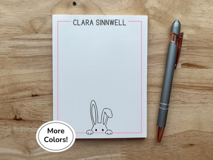 Personalized Bunny Notepad