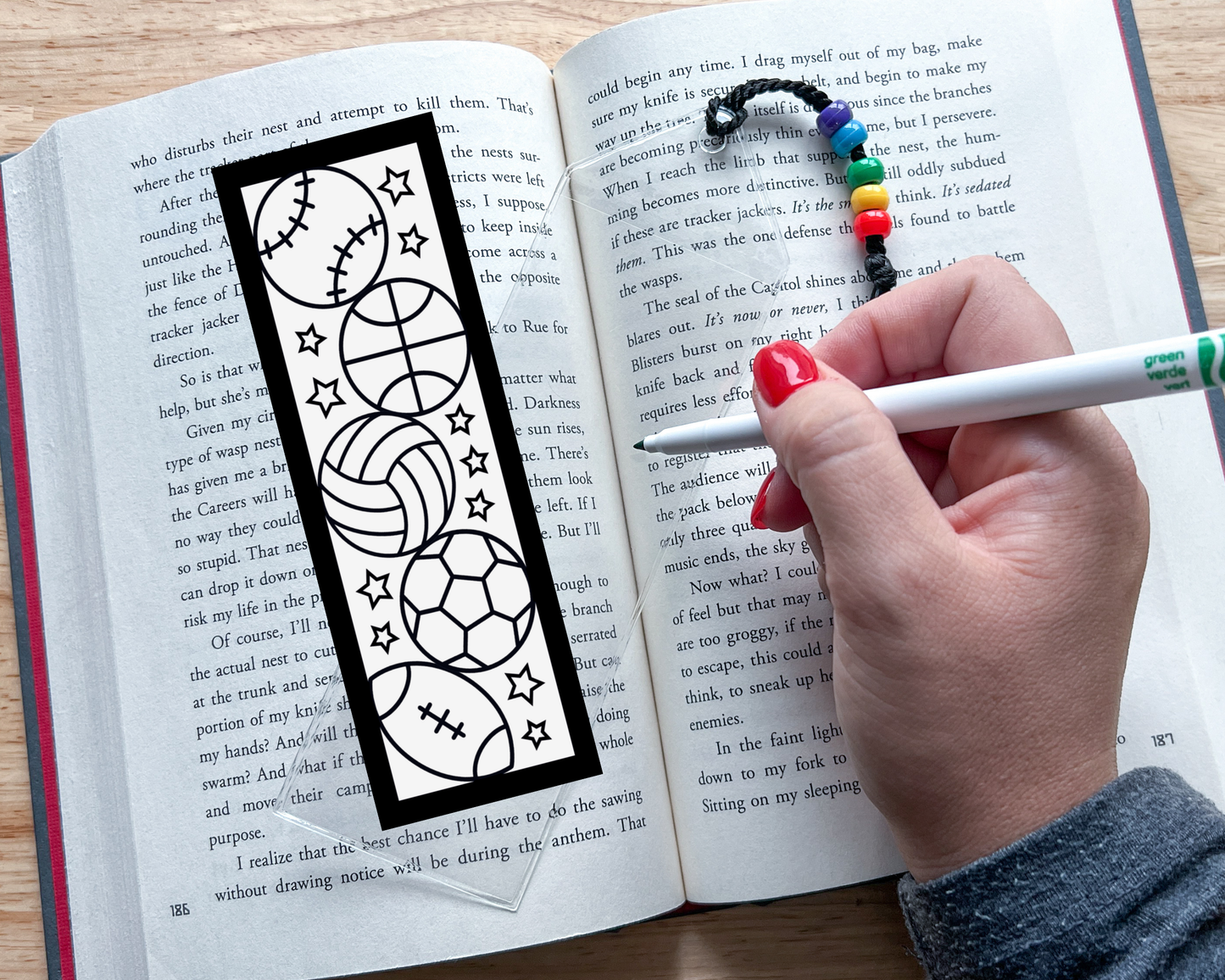 Sports Coloring Bookmark Craft Kit