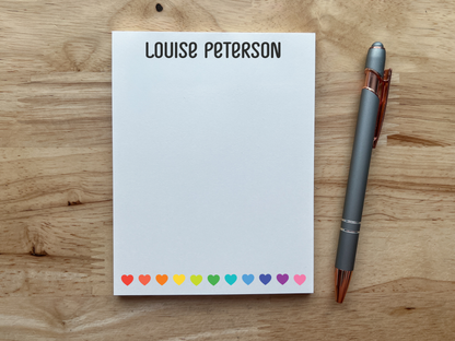 Personalized Heart Notepad