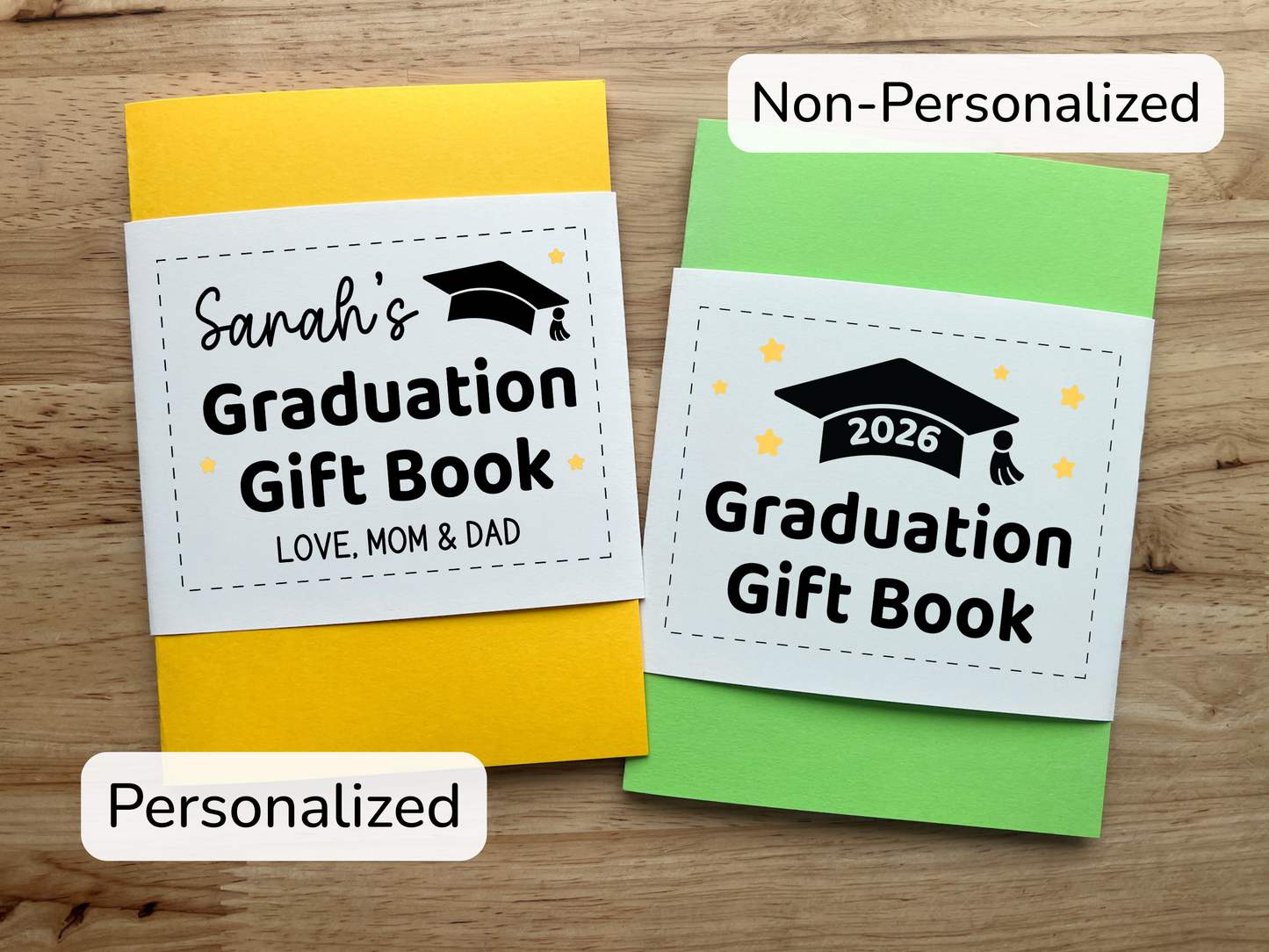 Graduation Gift Card Holder Waterfall Book (Holds 4-5 Gift Cards)