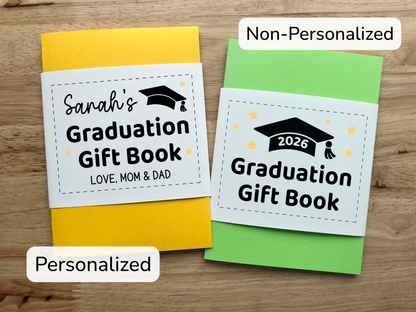 Graduation Gift Card Holder Waterfall Book (Holds 4-5 Gift Cards)