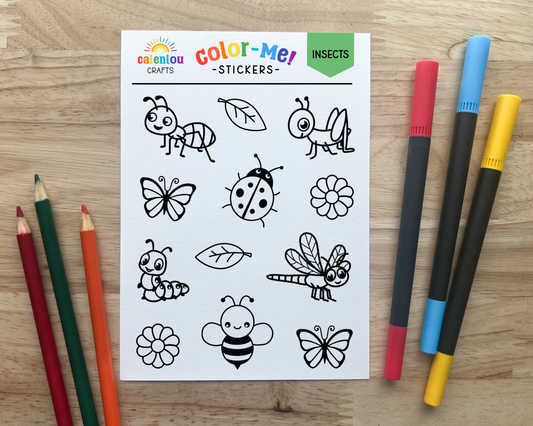 Insect Color Your Own Stickers