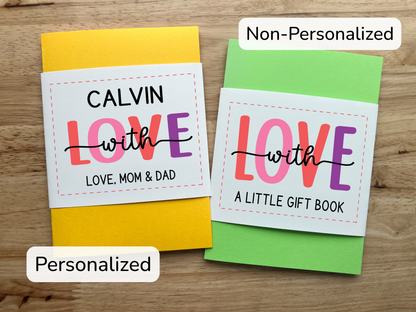 With Love Gift Card Holder Waterfall Book (Holds 4-5 Gift Cards)