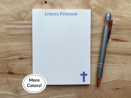 Personalized Cross Notepad