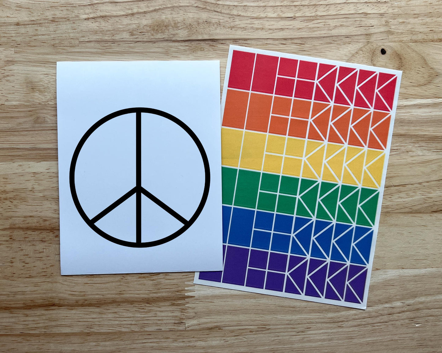 Peace Sign Suncatcher Sticker Craft Kit