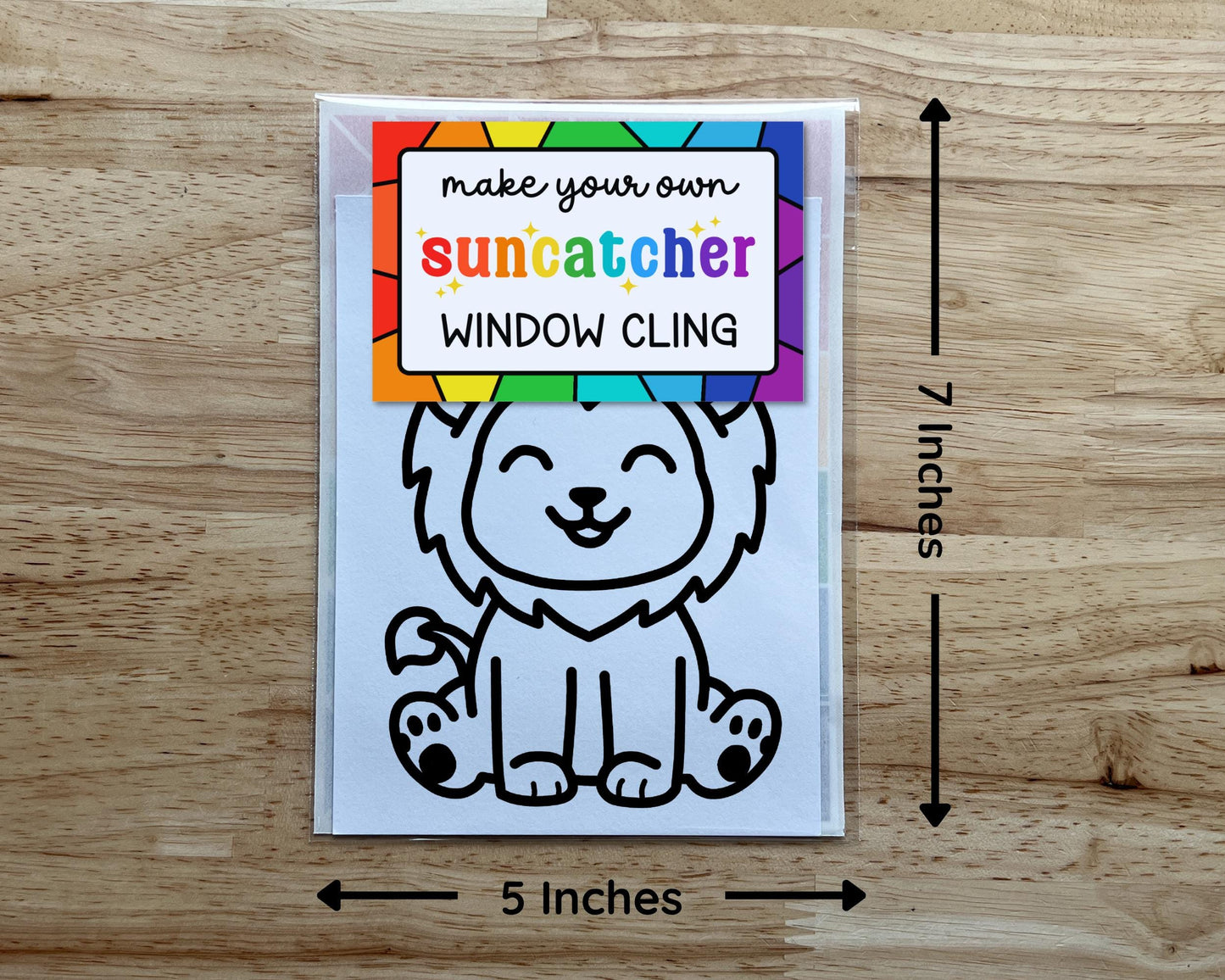 Lion Suncatcher Sticker Craft Kit