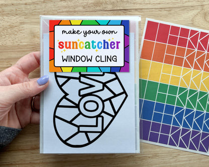 Love Heart Suncatcher Sticker Craft Kit