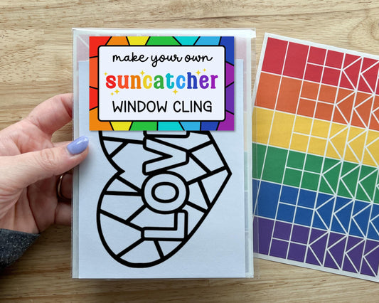Love Heart Suncatcher Sticker Craft Kit