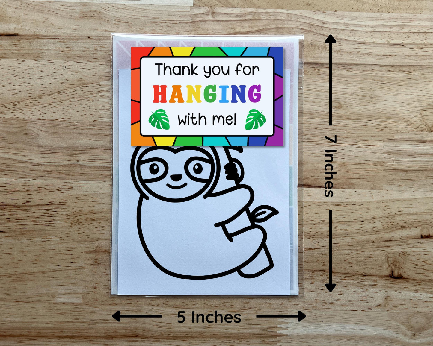 Sloth Suncatcher Craft Party Favor