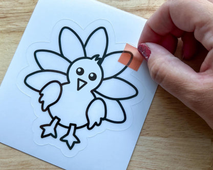 Turkey Suncatcher Sticker Thanksgiving Craft Kit