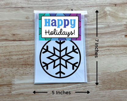 Winter Suncatcher Sticker Holiday Craft Kit, Set of 4