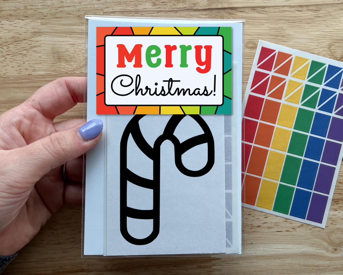 Mini Candy Cane Suncatcher, Christmas Craft Kit