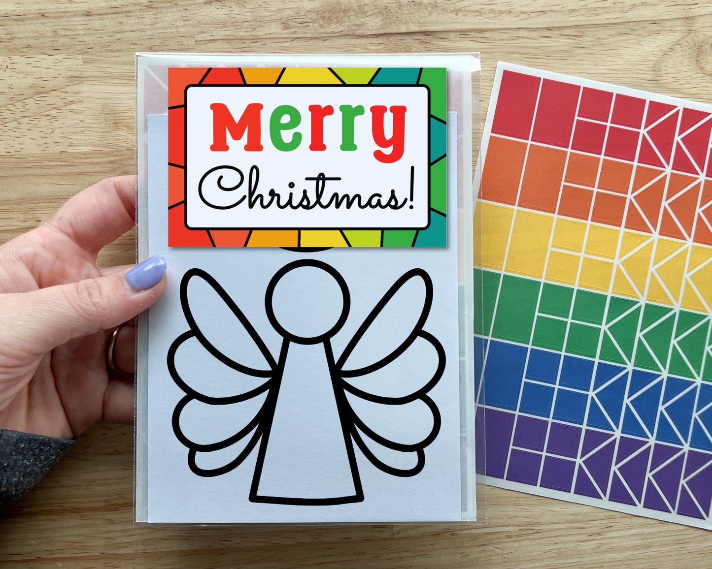 Christmas Angel Suncatcher, Holiday Craft Kit