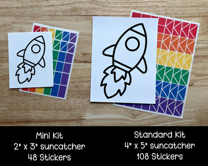 Rocket Valentines Day Class Favor, Suncatcher Craft Kit