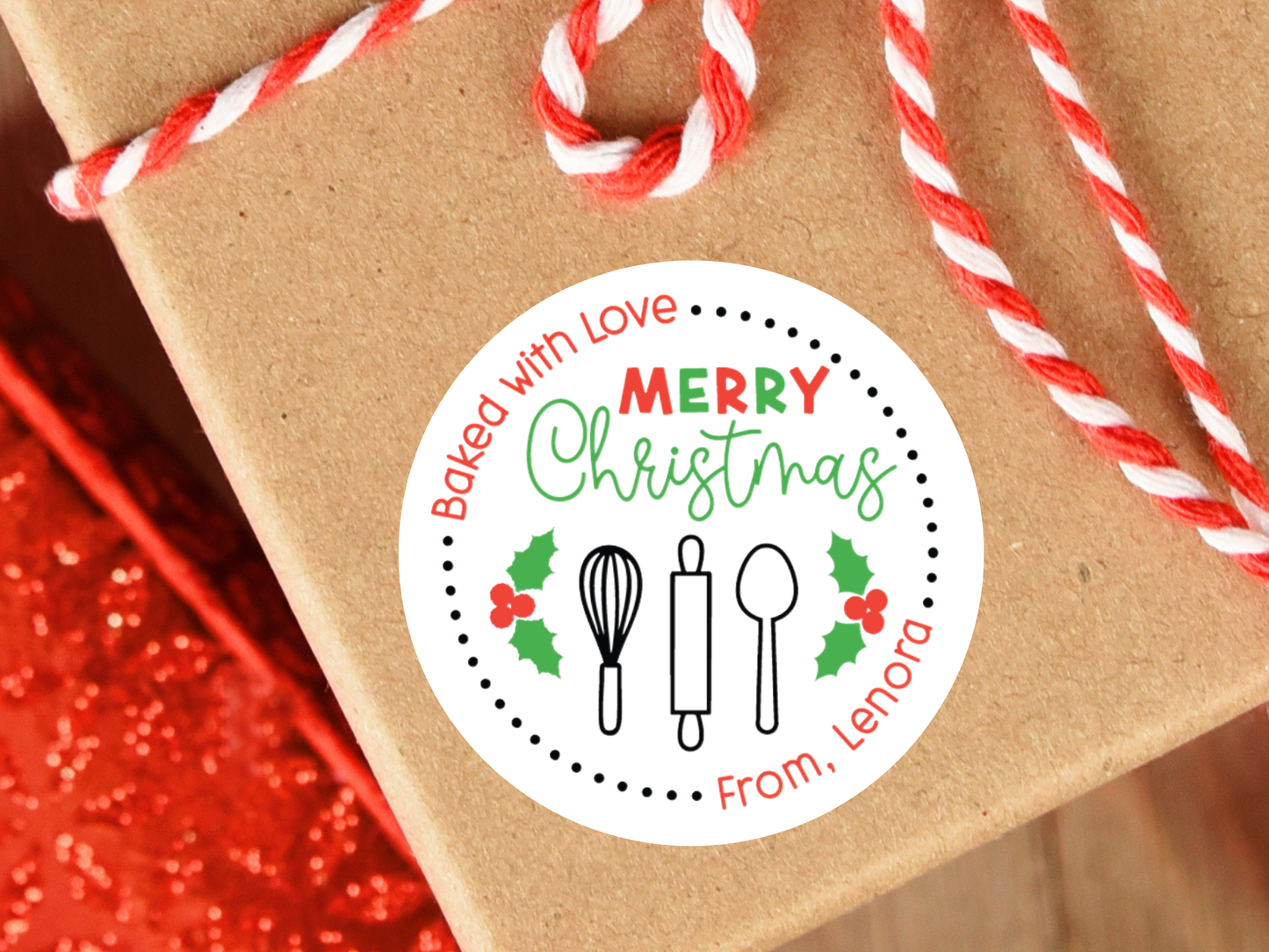Holiday Baking Made with Love Gift Labels (Set of 12)