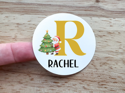 Christmas Monogram Santa Gift Labels (Set of 12)