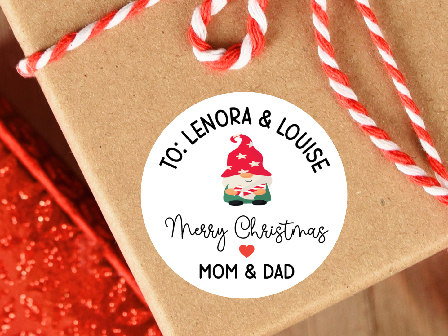 Personalized Christmas Gift Labels (Set of 12)