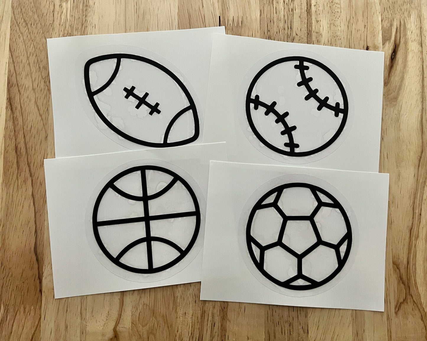 Sports Suncatcher Sticker Craft Kit, Set of 4