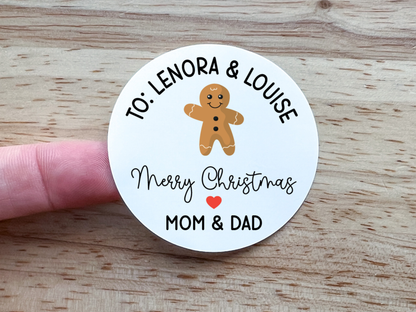 Personalized Christmas Gift Labels (Set of 12)