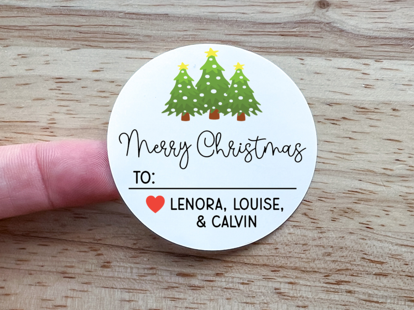 Christmas Tree Personalized Gift Labels (Set of 12)