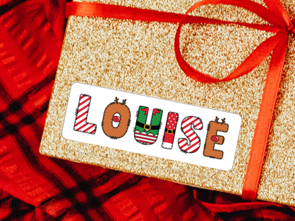 Christmas Name Gift Labels (Set of 18)