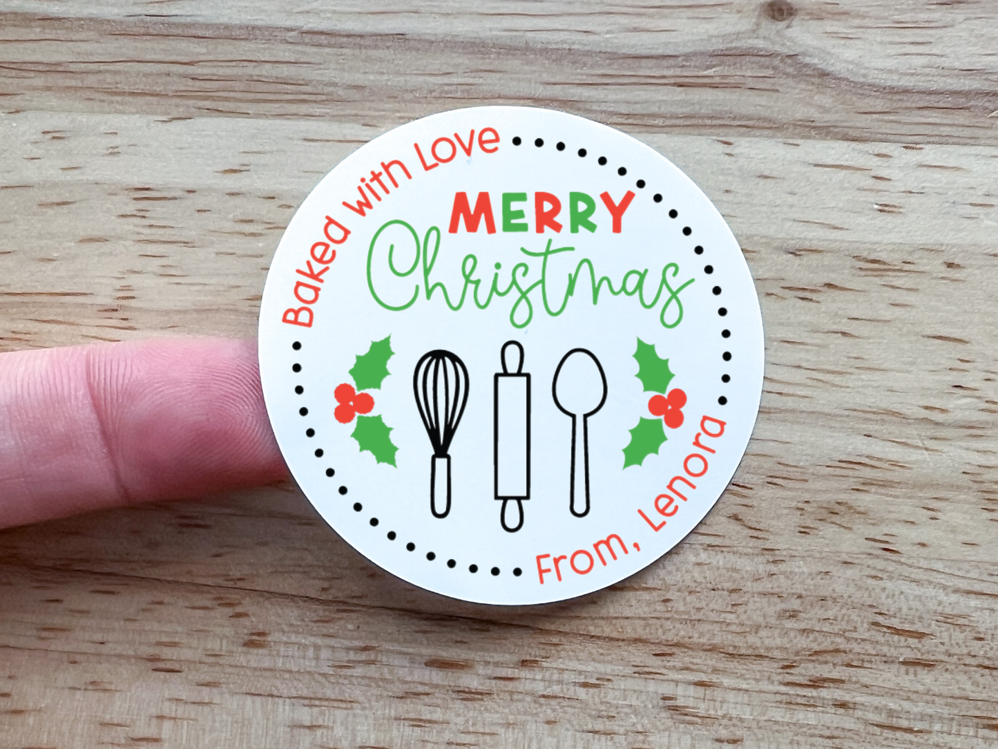 Holiday Baking Made with Love Gift Labels (Set of 12)