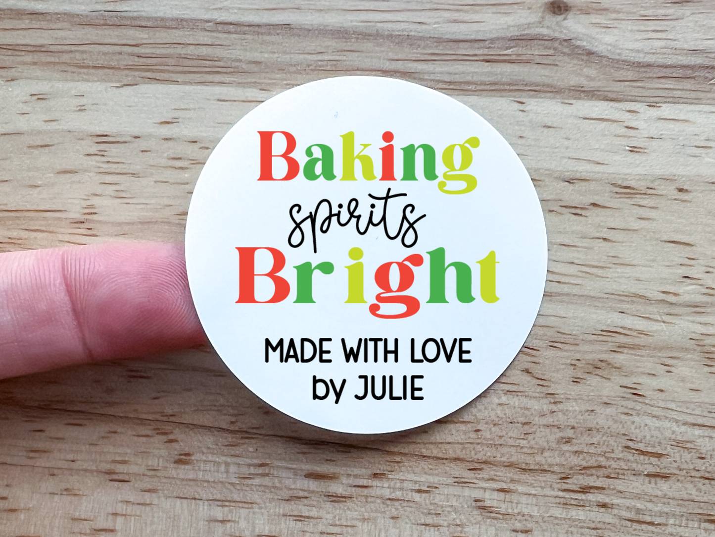 Baking Spirits Bright Gift Labels (Set of 12)