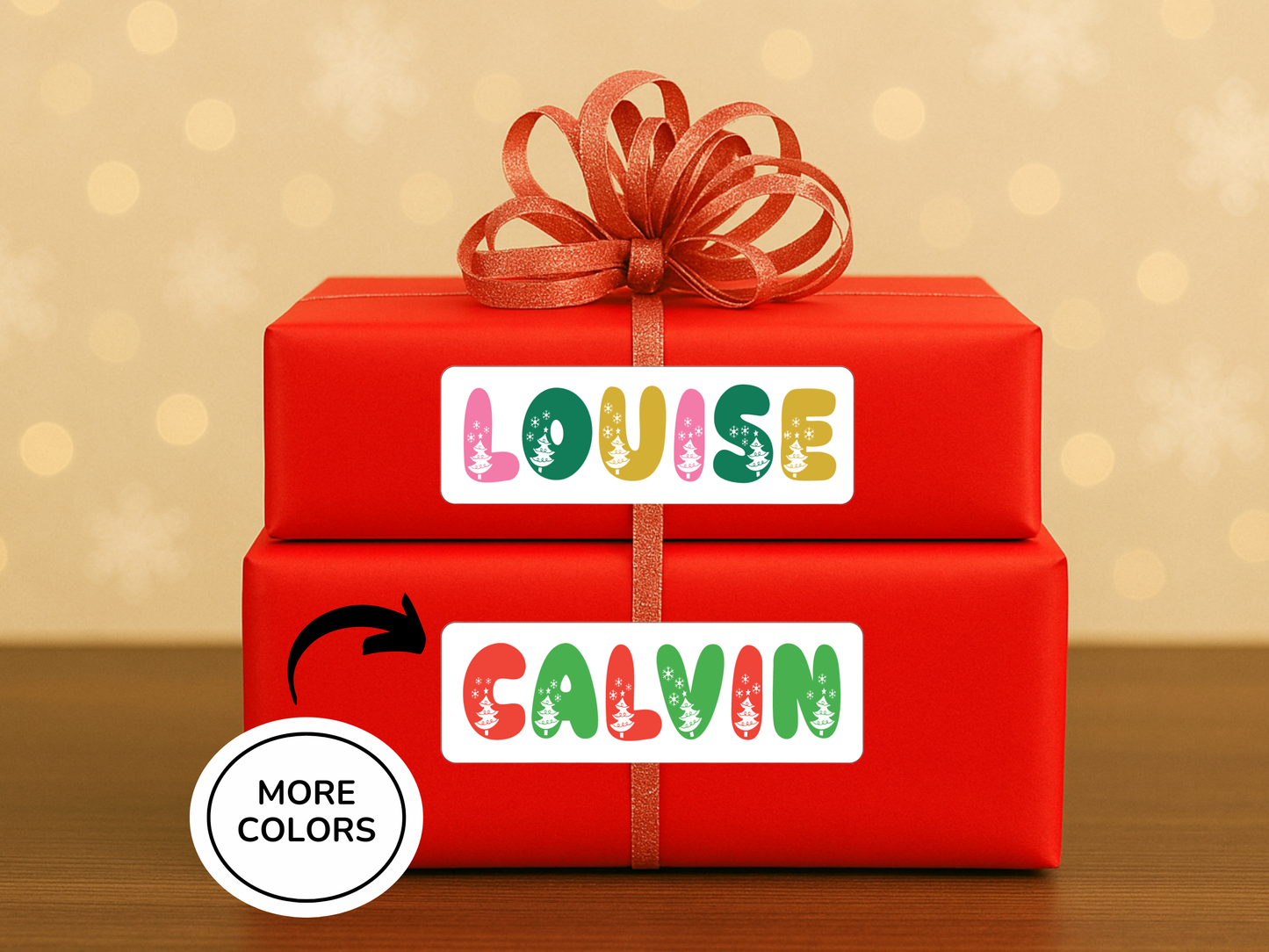 Personalized Christmas Gift Labels (Set of 18)