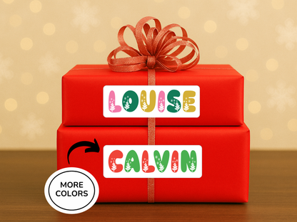 Personalized Christmas Gift Labels (Set of 18)