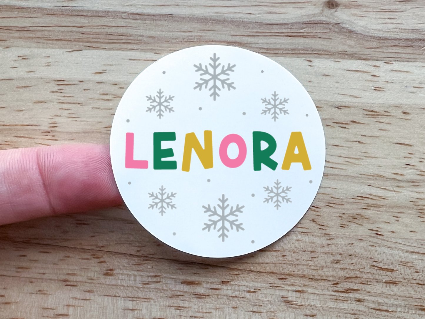 Personalized Snowflake Christmas Gift Labels (Set of 12)