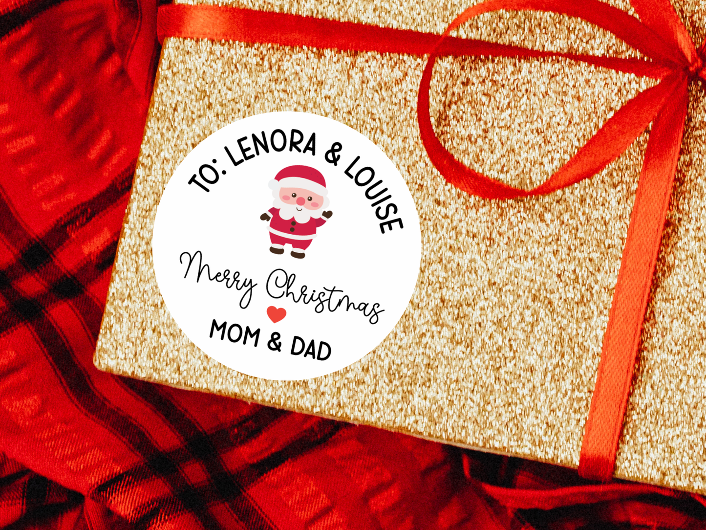 Personalized Christmas Gift Labels (Set of 12)