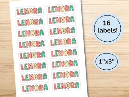 Christmas Gingerbread Name Gift Labels (Set of 18)