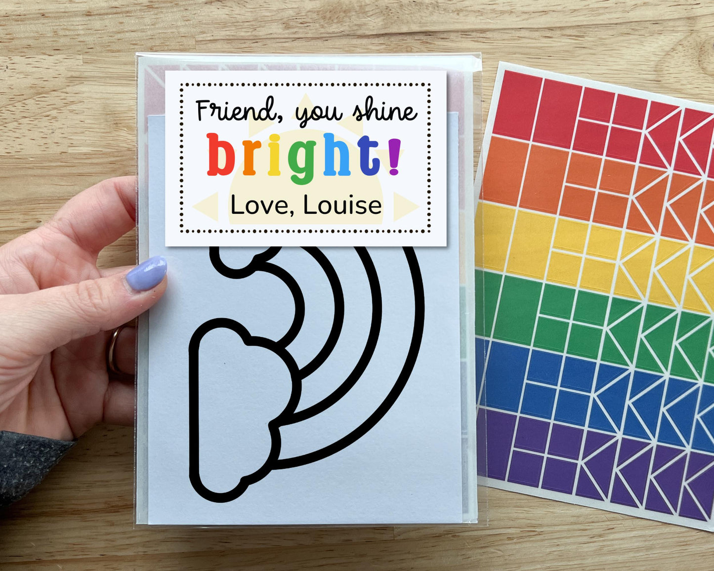 Rainbow Valentines Day Class Favors, Suncatcher Craft Kit