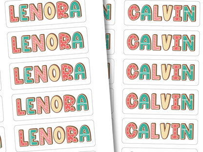 Christmas Gingerbread Name Gift Labels (Set of 18)
