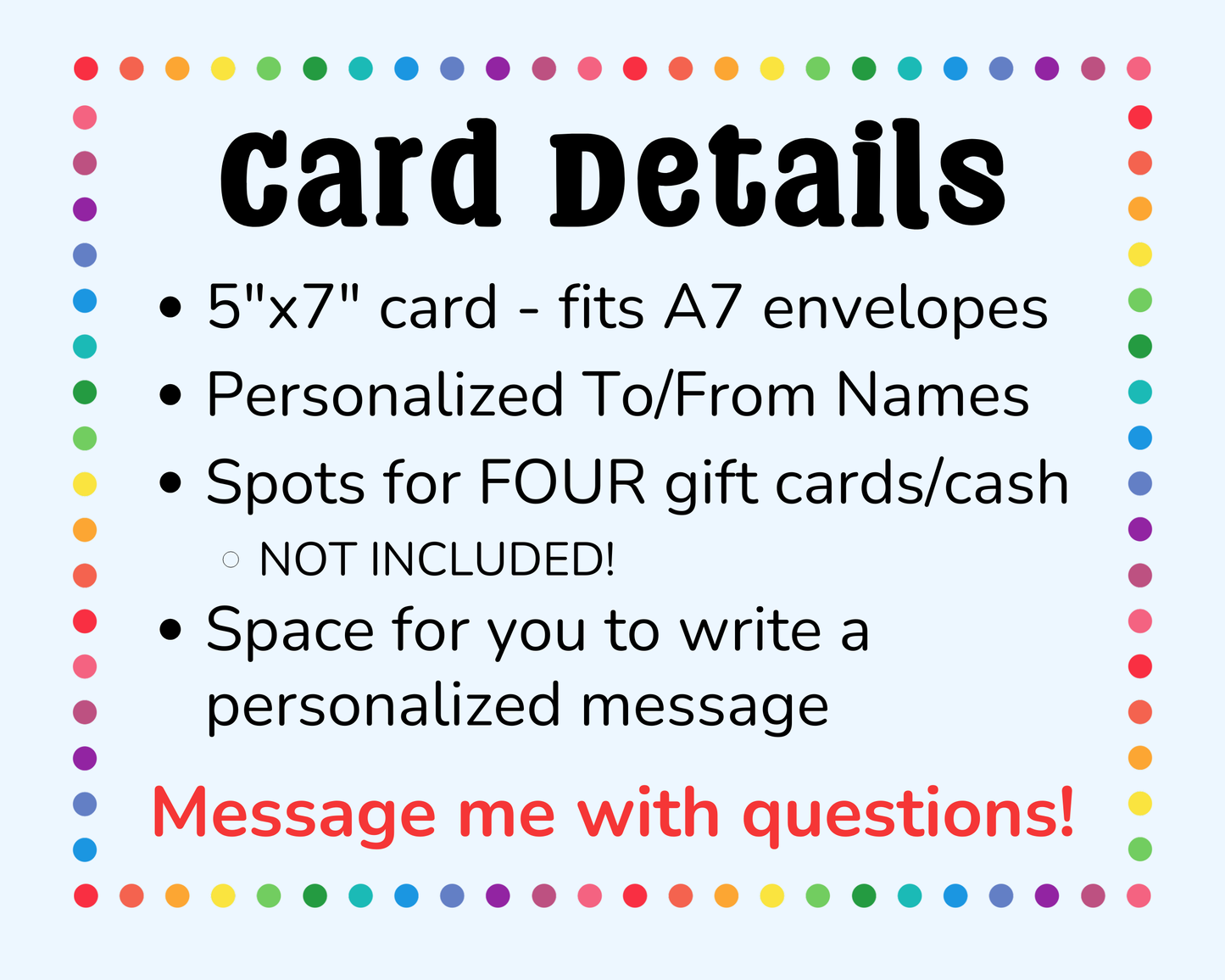 Birthday Gift Card Holder Waterfall Book (Holds 4 Gift Cards)