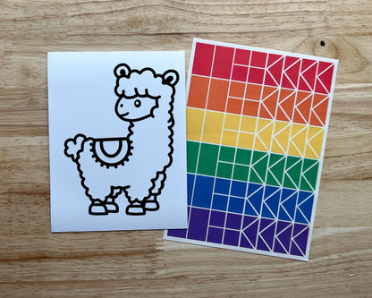 Llama Suncatcher Sticker Craft Kit