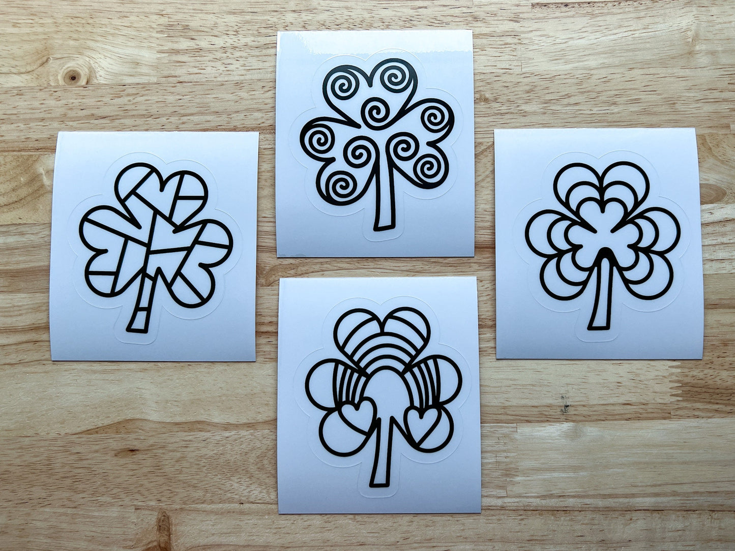Shamrock Suncatcher Sticker Craft Kit, Set of 4