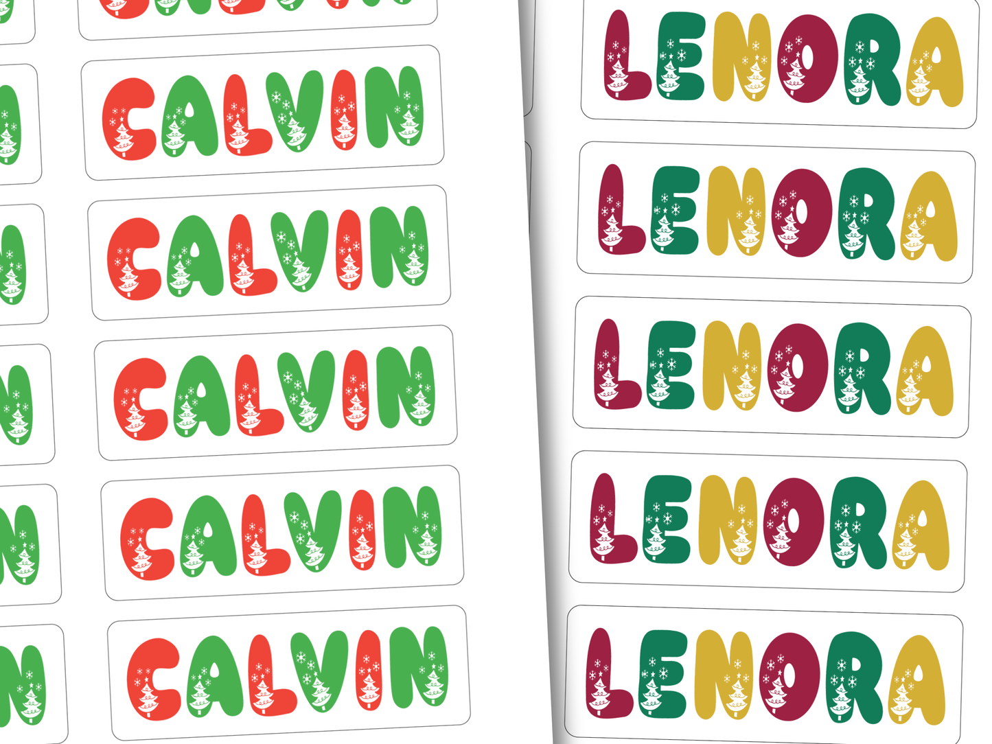 Personalized Christmas Gift Labels (Set of 18)