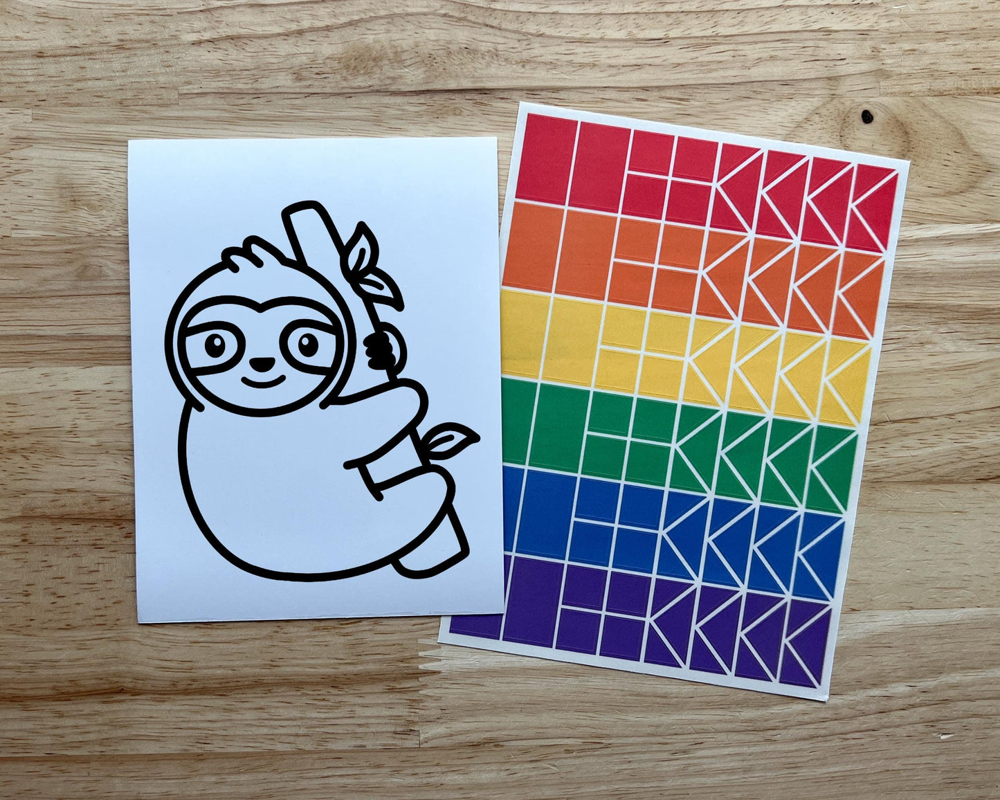 Sloth Suncatcher Sticker Craft Kit