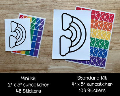 Rainbow Valentines Day Class Favors, Suncatcher Craft Kit