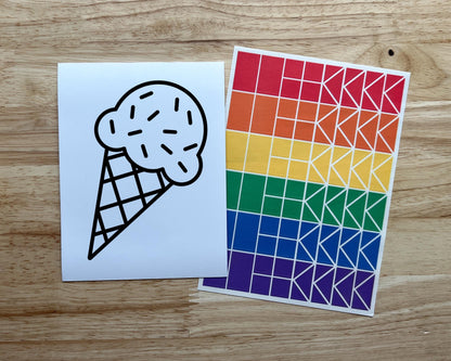 Ice Cream Suncatcher Craft Party Favor