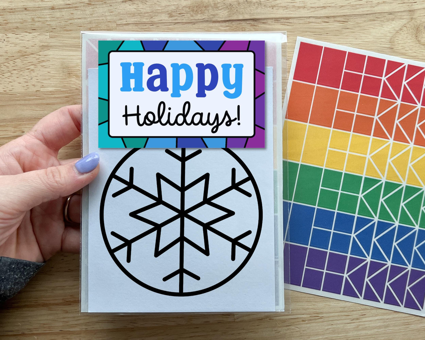 Snowflake Suncatcher Sticker Holiday Craft Kit