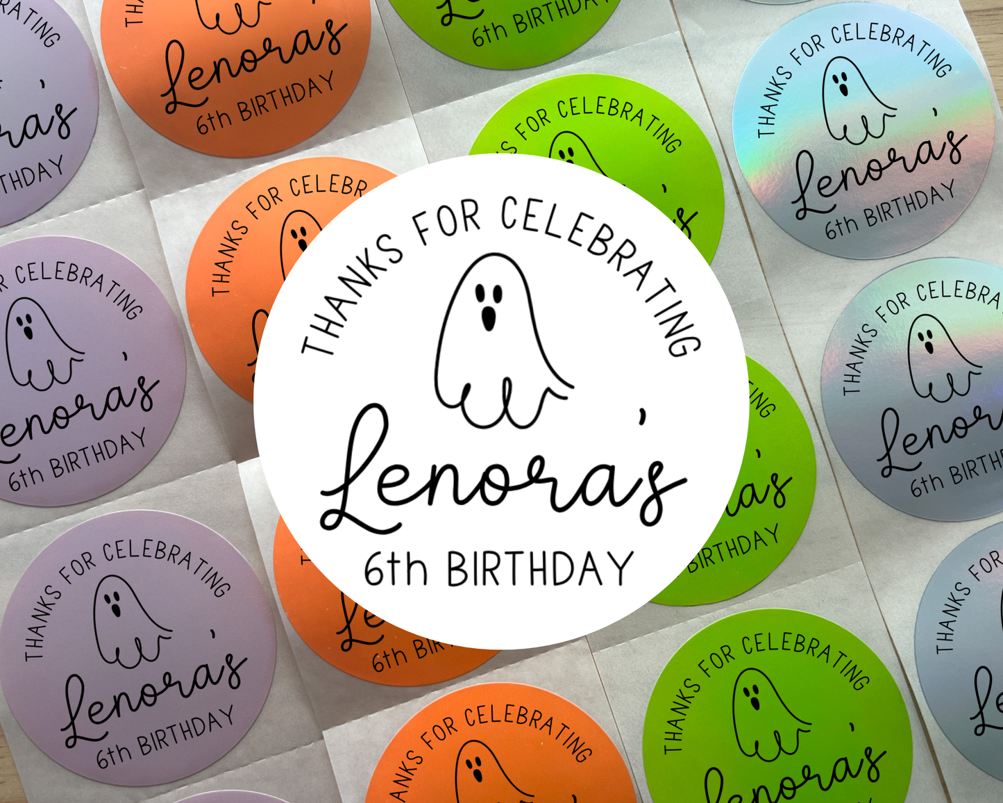 Halloween Birthday Party Favor Labels (Set of 10)