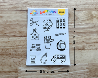 School Color Your Own Stickers
