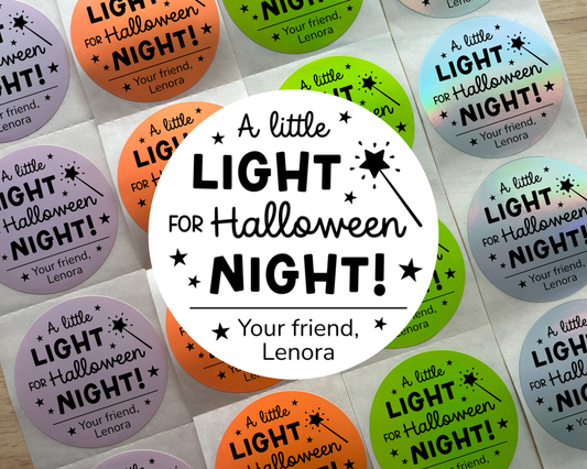 Little Light for Halloween Night Stickers (Set of 10)