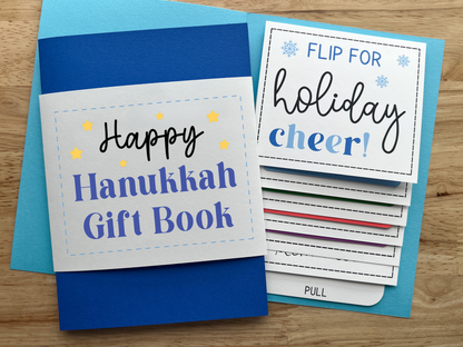 Hanukkah Gift Card Holder Waterfall Book (Holds 4-5 Gift Cards)