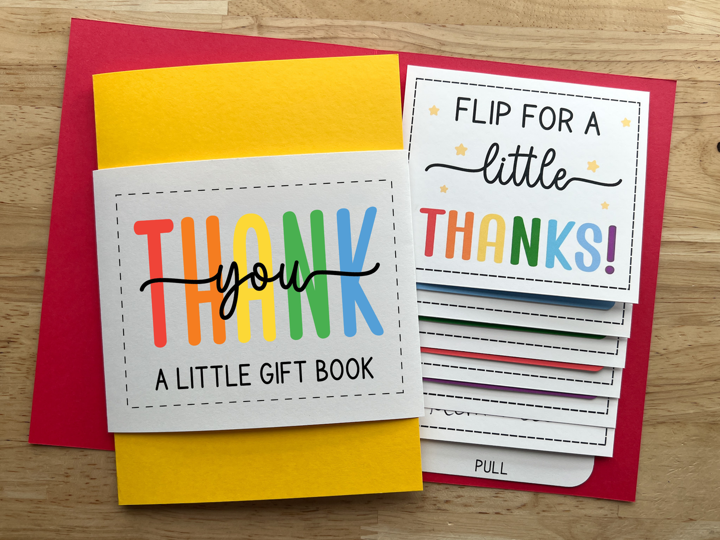 Thank You Gift Card Holder Waterfall Book (Holds 4-5 Gift Cards)