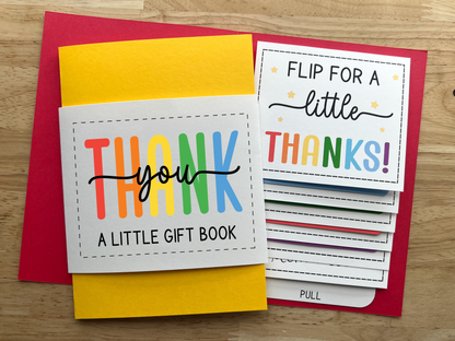 Thank You Gift Card Holder Waterfall Book (Holds 4-5 Gift Cards)