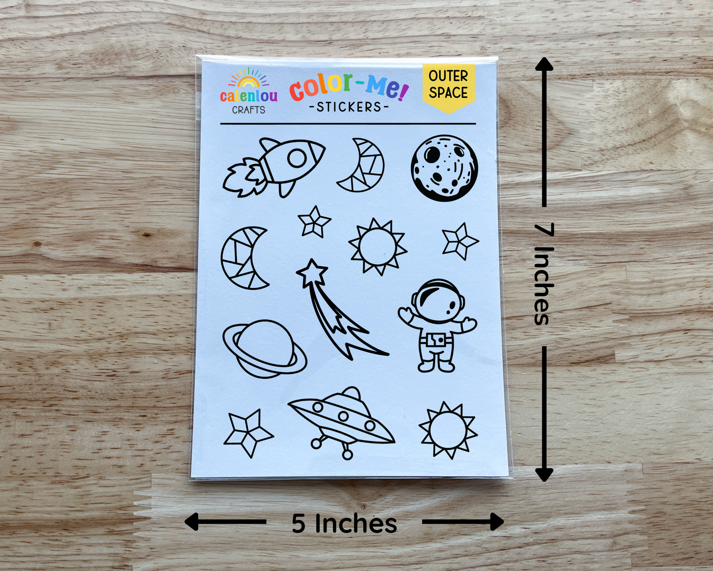 Space Color Your Own Stickers