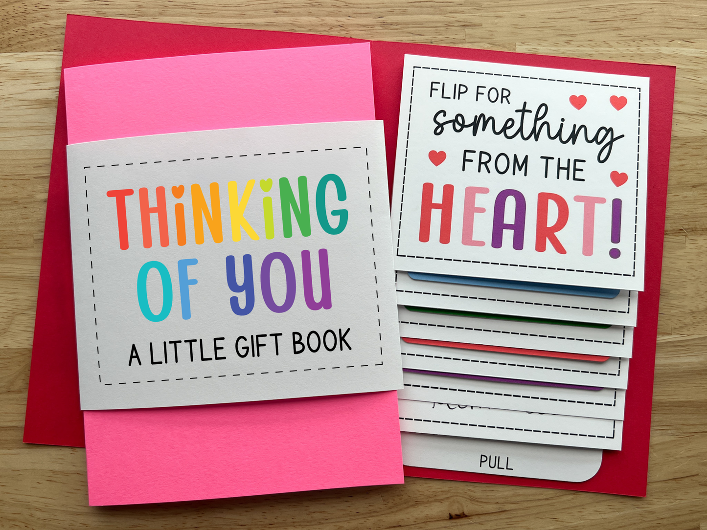 Thinking of You Gift Card Holder Waterfall Book (Holds 4-5 Gift Cards)